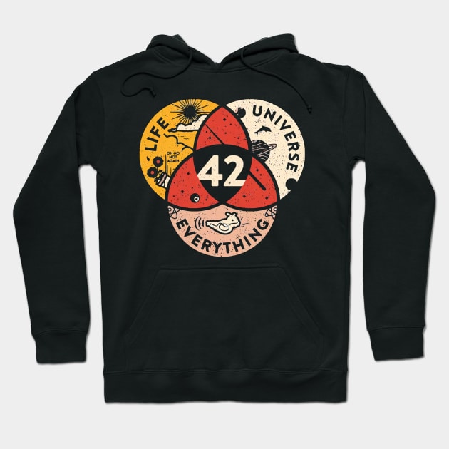 42 The Answer To Life The Universe And Everything Vintage Gfft Hoodie by kimmygoderteart